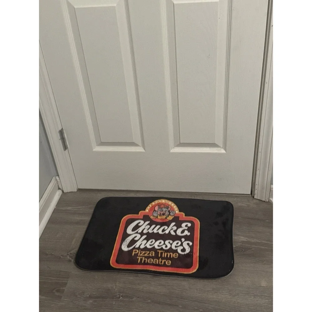 Chuck E Cheese Pizza Time Theatre Rug Indoor Doormat Carpet Decor Mancave 22x15